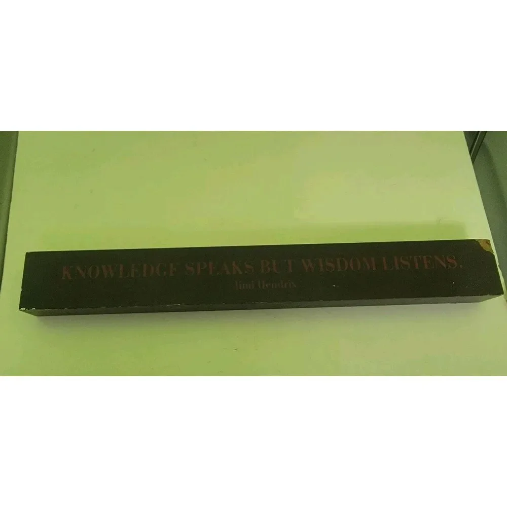 Wooden Desk Quote Knowledge Speaks But Wisdom Listens Jimi Hendrix 14
